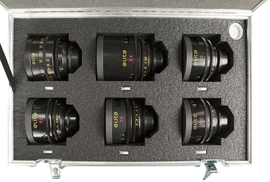 Optica Elite S35 Lenses T1.3 6 Prime Lens Set